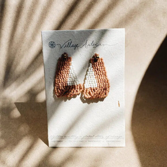 Teardrop Earrings - Blue or Blush - Picture 3 of 3